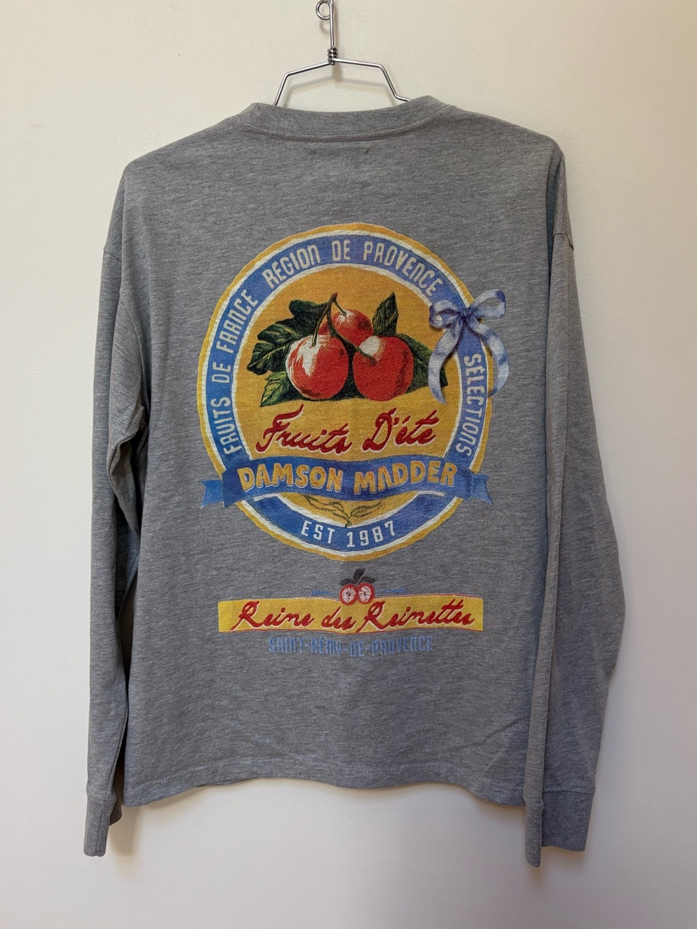 NWOT Damson Madder x Anthropologie Fruits D'été Long-Sleeve Graphic Tee Size 4US - Picture 10 of 15
